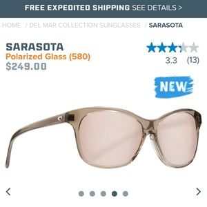 Costa Del Mar Sarasota Sunglasses